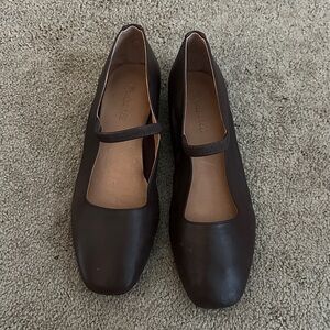 Madewell Dark Brown Mary Jane Flats